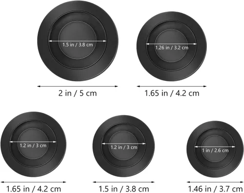 Miniatura 7 de Tapones de goma de repuesto para cajas de ahorro de monedas, varios tamaños, 1.49 pulgadas de diámetro, fácil de instalar, accesorios duraderos