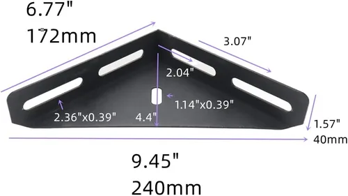 Miniatura 2 de 4 piezas de soporte de esquina de cama triangular ajustable para muebles, cama, armario, caja de almacenamiento, 9.45 x 6.77 pulgadas