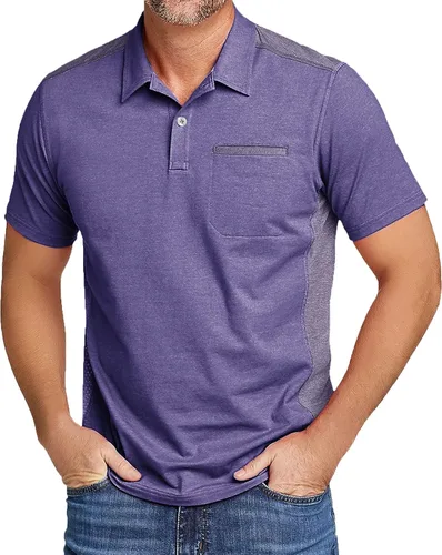 Miniatura 51 de V VALANCH Polo de golf de manga corta para hombre, estilo casual, con cuello que absorbe la humedad