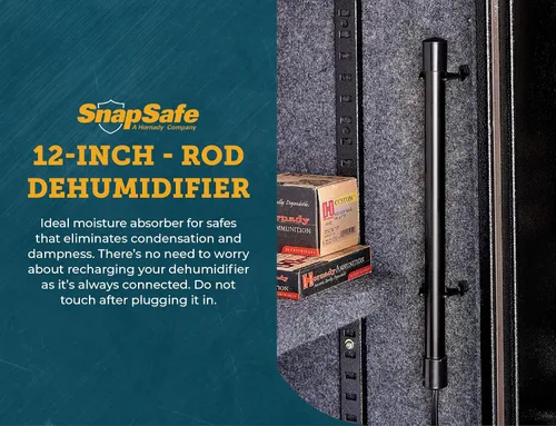 Miniatura 5 de SnapSafe - Barra deshumidificadora segura para pistola de 12 pulgadas, elimina la condensación, el moho, la humedad y la humedad, cobertura sin