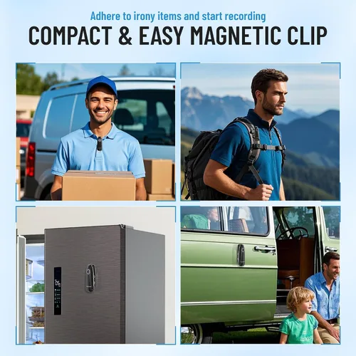 Miniatura 4 de Meoilkolnm Mini cámara corporal con grabación de audio y video, 1080P 64 GB, grabadora de video con detección de movimiento, videocámara POV