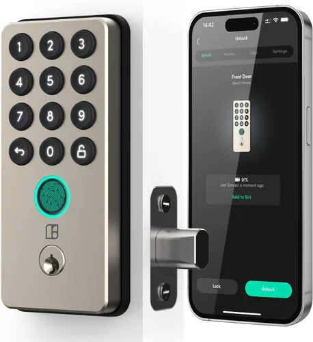 Miniatura 11 de igloohome Cerradura inteligente Deadbolt Go con huella digital, llaves digitales, códigos PIN remotos, puente WiFi (se vende por separado), probado