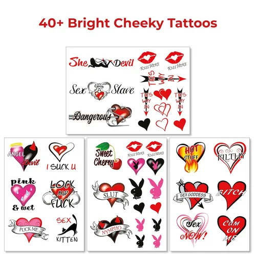 Miniatura 5 de Más de 40 tatuajes temporales sexys y traviesos para mujeres - Diversión para adultos para la parte inferior de la espalda, piernas, brazos