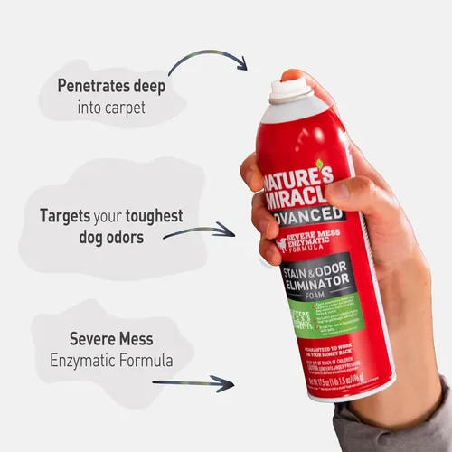 Miniatura 6 de Nature's Miracle Eliminador avanzado de manchas y olores para perros para desastres severos de los perros