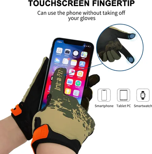 Miniatura 4 de Guantes de ciclismo para paseos cortos, guantes de correr, guantes de pesca, pantalla táctil, ligeros, elásticos, excelente agarre, para uso diario