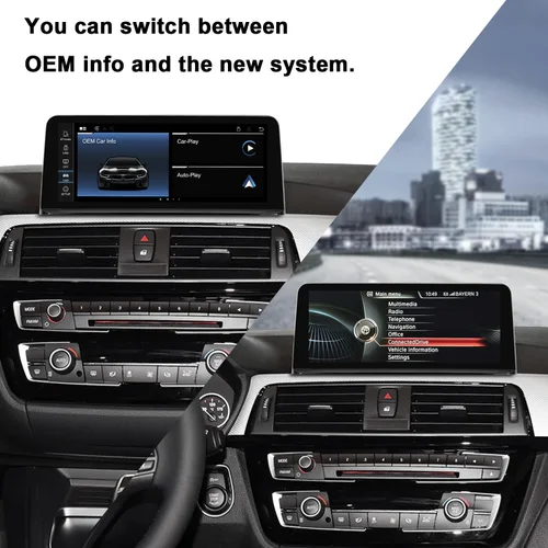 Miniatura 5 de PEMP Pantalla Linux para BMW Serie 3 F30 Sistema NBT CIC, Soporta CarPlay Inalámbrico y Android Auto con una Cámara de Reversa AHD de 720P 2012-2017