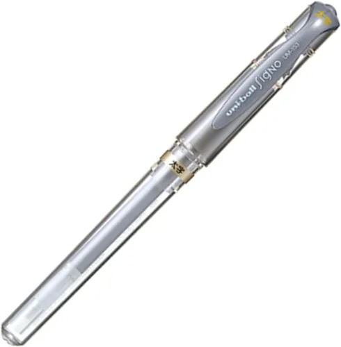 Miniatura 4 de Uni-Ball Signo UM-153 - Bolígrafo de impacto de gel de punta ancha, 0.039 pulgadas, blanco/oro/plata, 3 bolígrafos cada uno/total de 9 bolígrafos