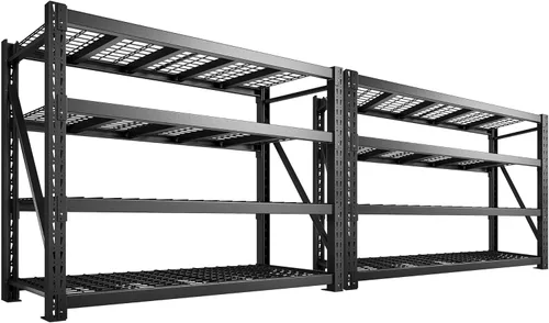 Miniatura 17 de Bepatio Estantería de garaje resistente de 11000 libras, estantes de almacenamiento ajustables de 4 niveles, estantería de metal, estante industrial