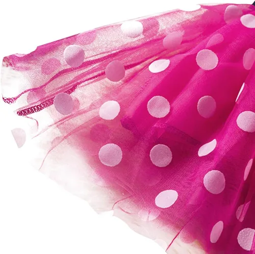 Miniatura 5 de Vestido de ballet empalmado de tul a lunares para niñas pequeñas, con lazo, diadema para fiesta de cumpleaños, vestido tutú de princesa 1-6T