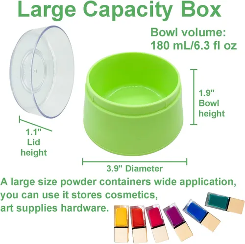 Miniatura 5 de Caja de soplo de polvo de bebé sin BPA, grande de 2.8 pulgadas, estuche de polvo esponjoso para después del baño, contenedor de polvo