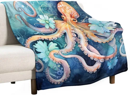 Miniatura 28 de Manta de verano con parches bohemios, vintage, bohemia, acogedora manta de franela para sofá, cama para niños y adultos, 30 x 40 pulgadas, manta
