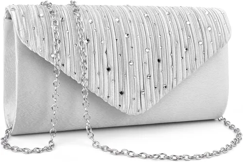 Miniatura 21 de TINDTOP Bolsos de mano de noche para mujer, bolsos de mano para boda, fiesta, cóctel, graduación, bolsa cruzada de hombro tipo sobre for Formal