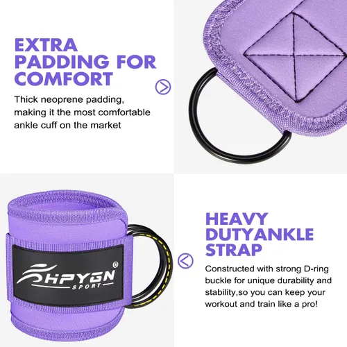 Miniatura 4 de Bandas de resistencia para entrenamiento, correa de tobillo con bandas de ejercicio, bandas de terapia física para entrenamiento de fuerza, yoga