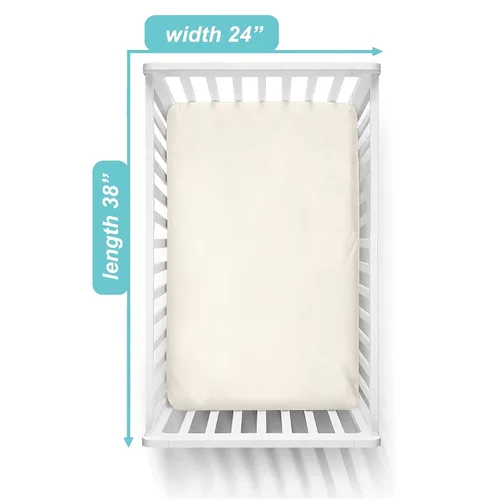 Miniatura 3 de American Baby Company Paquete de 3 sábanas bajeras para cuna, 100% algodón natural, 38 x 24 pulgadas, suaves y transpirables, portátiles para Beige