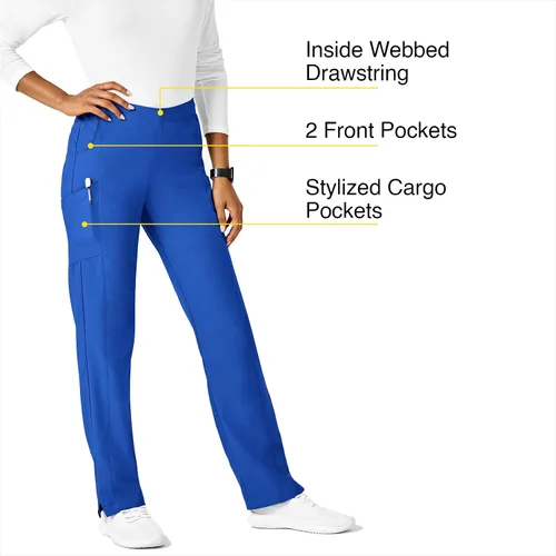 Miniatura 2 de WonderWink Petite - Pantalón elástico completo para mujer