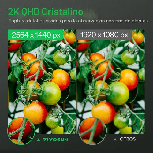Miniatura 5 de VIVOSUN GrowCam C4, cámara inteligente WiFi 2K QHD para carpa de cultivo y caja de cultivo inteligente VGrow, compatible con WiFi de 2.4GHz