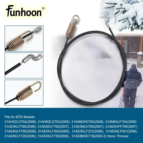 Miniatura 5 de Funhoon 946-04229B Cable de embrague de accionamiento para MTD Craftsman Cub Cadet Yard Machines Yard Man La mayoría de los sopladores de nieve de 2