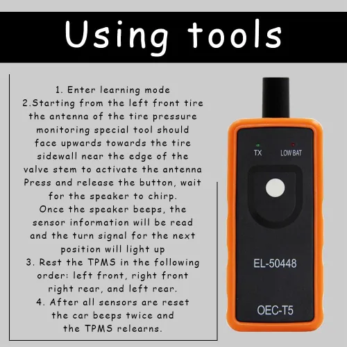 Miniatura 6 de HAOBO Herramienta de reaprendizaje TPMS para GM, herramienta de programación TPMS, programación automática del sistema de monitor de presión