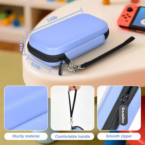 Miniatura 4 de Funda para juego de mano WELLST·G para niños y adultos, ajuste universal para TaddToy/para consola de mano Beijue de 16 bits - Bolsa de Azul-negro