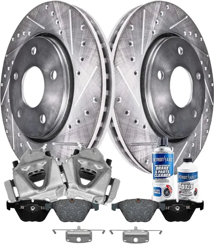 Miniatura 74 de Detroit Axle - 4 rotores de freno para Chevrolet Cruze 2014 2015 [modelos de motores de gas] Rotores de freno de disco perforados y ranurados