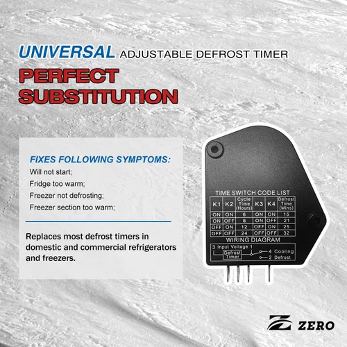 Miniatura 3 de Z ero Temporizador de descongelación ajustable universal DS-All puede reemplazar todos los modelos de temporizador de descongelación