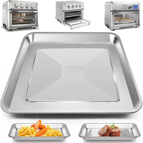 Bandeja de repuesto para freidora de aire Cuisinart TOA-60 TOA-65 TOA-70, horno de convección para freidora de aire, 12.4 x 11 pulgadas, cesta de