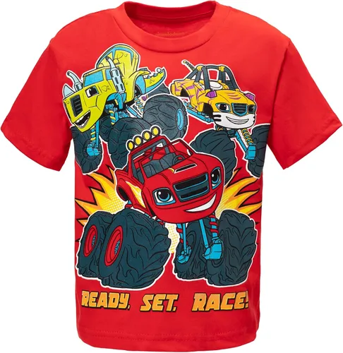 Miniatura 2 de Blaze and the Monster Machines Stripes Zeg - Camiseta sin mangas y pantalones cortos de ciclismo de rizo francés, juego de 3 piezas de niño a niño