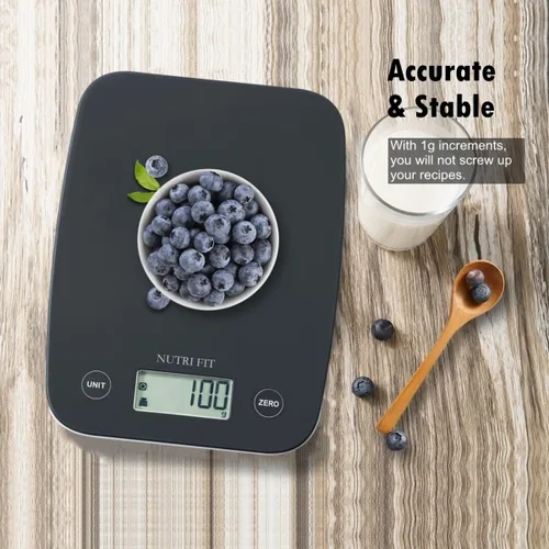 Miniatura 2 de NUTRI FIT Báscula digital de alimentos, báscula de cocina de 11 libras de peso digital, báscula de cocina para alimentos y gramos, 4