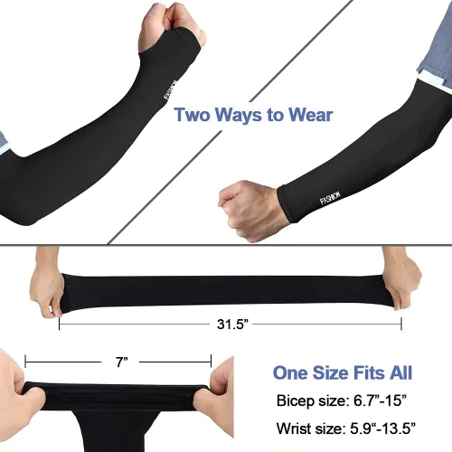Miniatura 4 de beister 3/6 pares de mangas de brazo de enfriamiento UV protección solar unisex para deportes, ciclismo, golf, correr