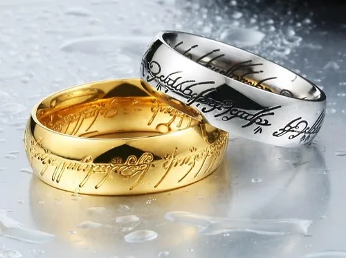Miniatura 4 de Kingary Anillo de titanio The Lord of the Rings de 0.276 in, ajuste cómodo