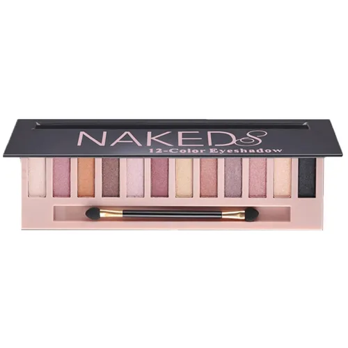 Miniatura 9 de Paleta de Sombras de Ojos de 12 Colores Maquillaje Colores Nude Naturales Nude Mate Shimmer Brillo Glitter Pigmento Conjunto de Paletas de Sombra