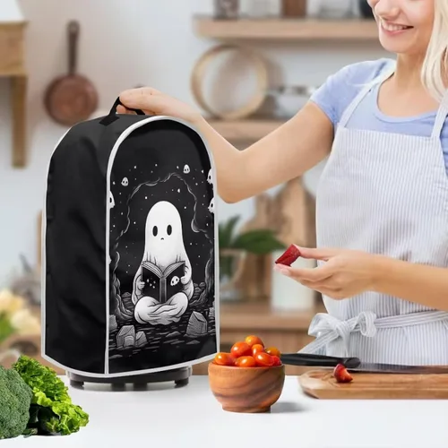 Miniatura 3 de TODIYADDU Funda negra para licuadora de fantasma, portátil, compatible con la mayoría de los electrodomésticos de cocina, a prueba de polvo, cocina