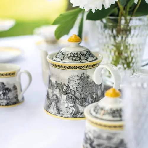 Miniatura 6 de Villeroy & Boch Audun Ferme - Tetera de 37 onzas, porcelana premium, fabricada en Alemania