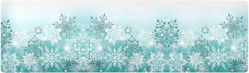 Miniatura 13 de ALAZA Salvamanteles de copos de nieve con purpurina azul de Navidad, 40 pulgadas de largo, salvamanteles para ollas y sartenes calientes, protector