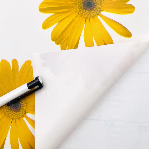 Miniatura 3 de Yifely Revestimiento de estante extraíble para encimeras de papel para cubrir gabinetes de cajones antiguos de apartamentos, margarita amarilla