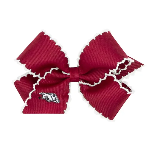 Miniatura 10 de Divine Creations - Lazo para el pelo con estampado de logotipo para el día del juego para niñas con temática universitaria por Wee Ones en un clip