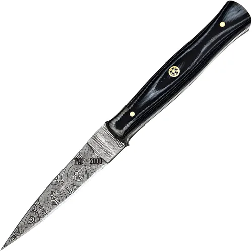 Miniatura 8 de PAL 2000 KNIVES DAM-2055 Cuchillo de caza hecho a mano de acero de Damasco de 8.4 pulgadas - Mango de micarta con funda