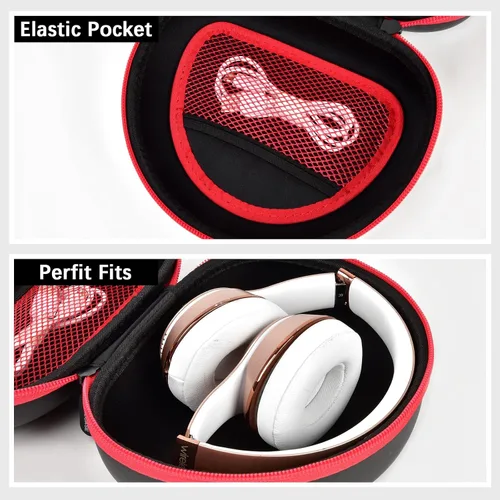 Miniatura 3 de Funda para auriculares compatible con Mpow 059, Beats Studio3, Beats Solo3, Solo2, Picun P26, para Elecder i39 y más, auriculares inalámbricos Negro