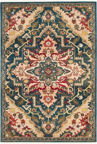 Miniatura 10 de SAFAVIEH Kashan Collection - Alfombra de área de 2 x 3 pies, color rojo y beige, diseño oriental tradicional, no desprende pelusa y de fácil