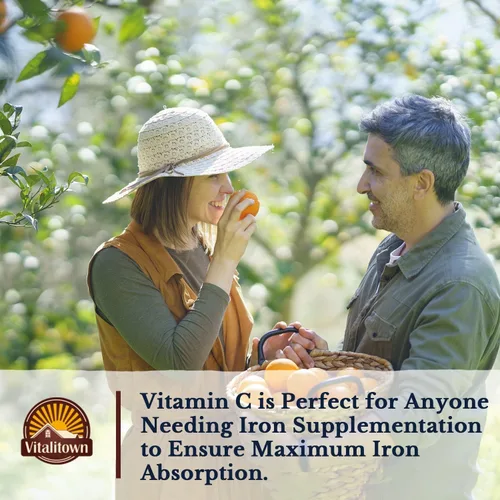 Miniatura 5 de Vitalitown Suplemento de hierro para mujeres y hombres, hierro de alta potencia de 65 mg con vitamina C de 250 mg, menos estreñimiento, mejor