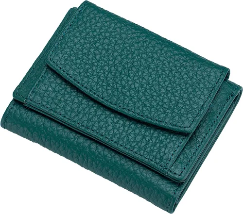 Mini cartera unisex con bloqueo RFID con bolsa para monedas, bolsillo organizador de fraude de tarjetas de crédito, plegable, delgado y compacto,