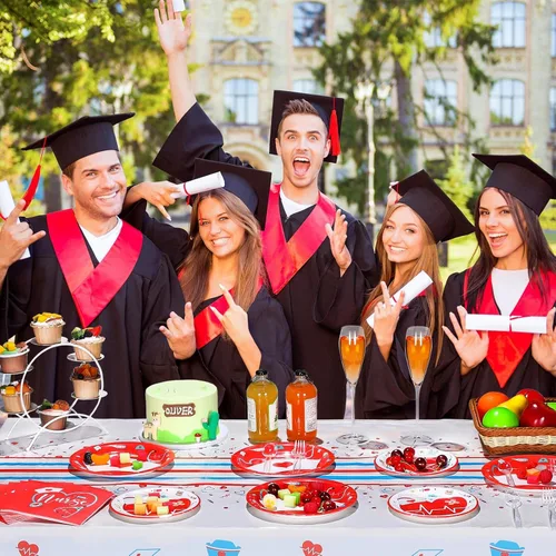 Miniatura 5 de 200 piezas de decoraciones de fiesta de enfermería de graduación, platos de fiesta de la semana del médico, incluye platos desechables de papel de 9