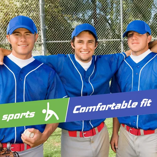 Miniatura 7 de Hercicy 12 cinturones de béisbol, cinturones de sóftbol a granel para adultos y jóvenes, cinturón de fútbol ajustable para niños y niñas