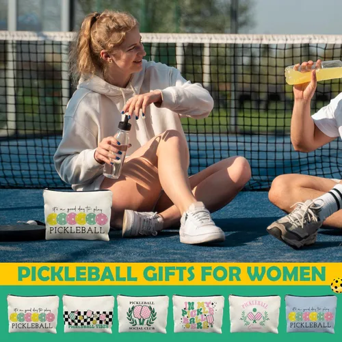 Miniatura 7 de Regalos de Pickleball para Mujeres RYYCDOI, Bolsa de Maquillaje de Pickleball Estuche Cosmético, Accesorios de Pickleball para Mujeres