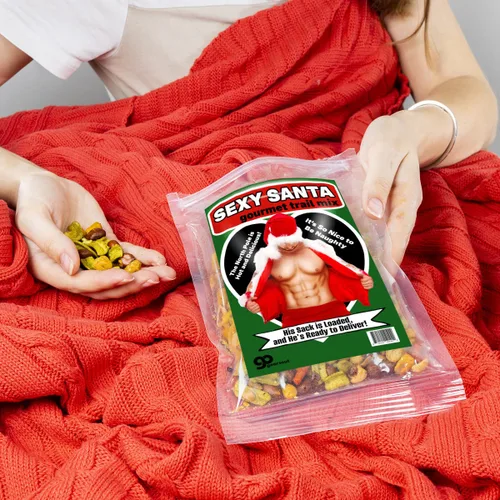 Miniatura 8 de Sexy Santa Gourmet Trail Mix – Relleno de cesta de regalo de comida gourmet – Regalos de Navidad para adultos, divertidos regalos de elefante blanco