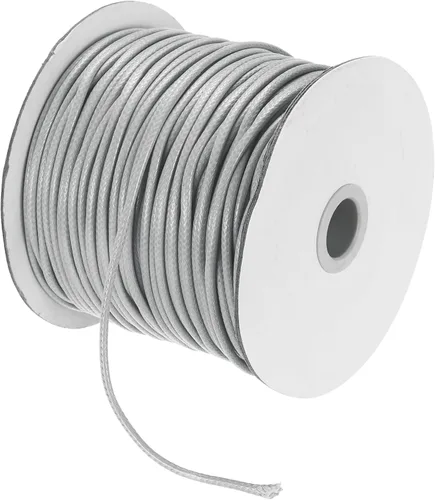 Miniatura 14 de MECCANIXITY Cordón encerado de poliéster encerado de 0.020 in, cuerda de cera de 175 yardas para hacer pulseras, collares, cuentas, joyería y Negro