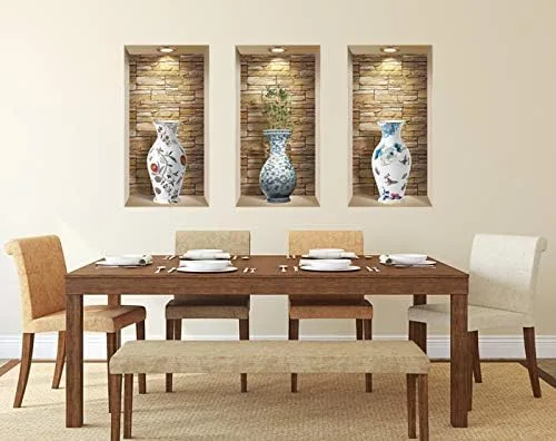 Miniatura 4 de NR1 - Juego de calcomanías de pared 3D, decoración de pared 3D, calcomanías de pared para sala de estar, calcomanías de pared para dormitorio