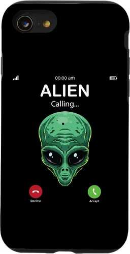 Miniatura 13 de iPhone 14 Pro Alien Is Calling Funny Alien Humor OVNI Prank Phone Call Case