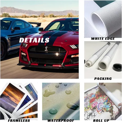 Miniatura 6 de Póster de automóvil deportivo, lienzo de automóvil deportivo americano musculoso, arte de pared para hombres, oficina, dormitorio, sala de estar