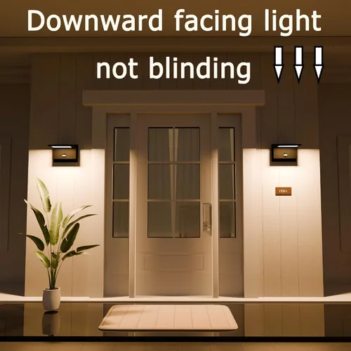 Miniatura 2 de Lámpara de pared para exteriores, sensor de movimiento, lámpara LED de montaje en pared, moderna lámpara de iluminación exterior de aluminio